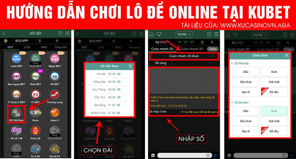 hướng dẫn chơi lô đề online trên điện thoại, lô đề online kubet, hướng dẫn chơi lô đề trực tuyến
