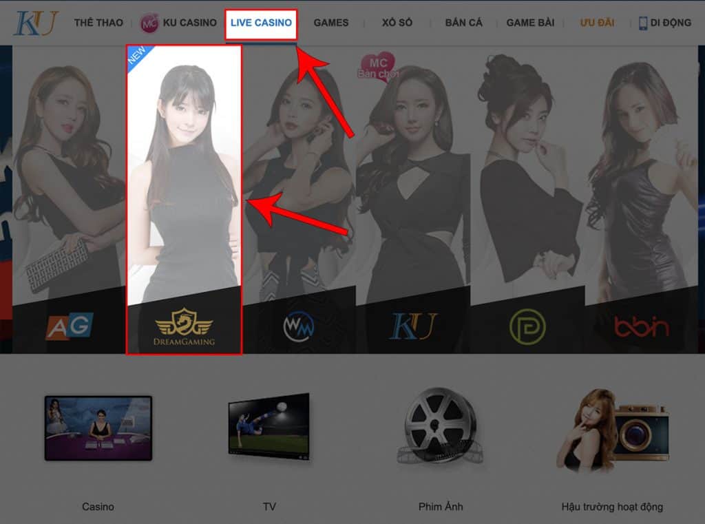 dg casino, hướng dẫn truy cập dg casino, giao diện máy tính dg casino