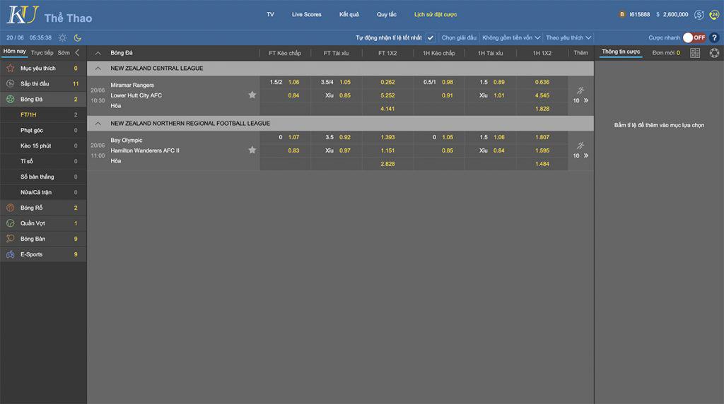 ku thể thao, cá cược thể thao, game kubet, kubet