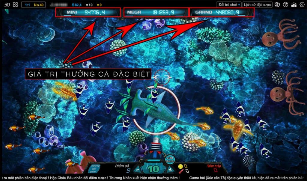 tỷ lệ đổi thưởng cá đặc biệt, bắn cá đổi thưởng