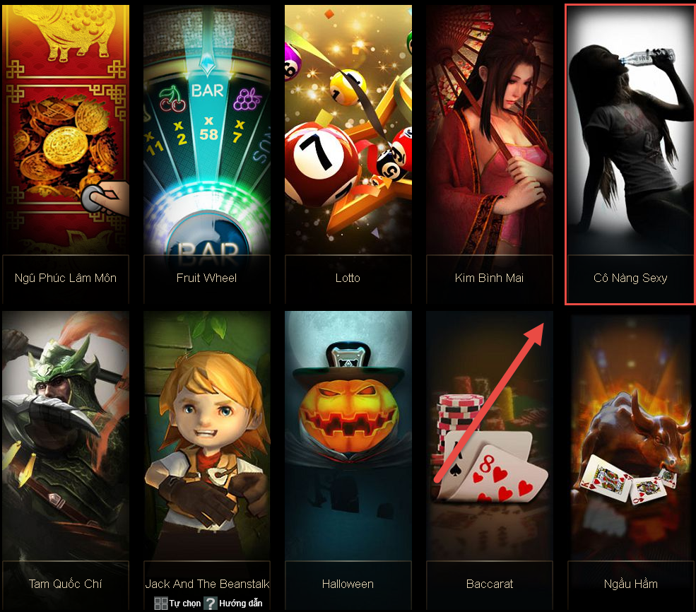 Giao diện vào game sexy girl