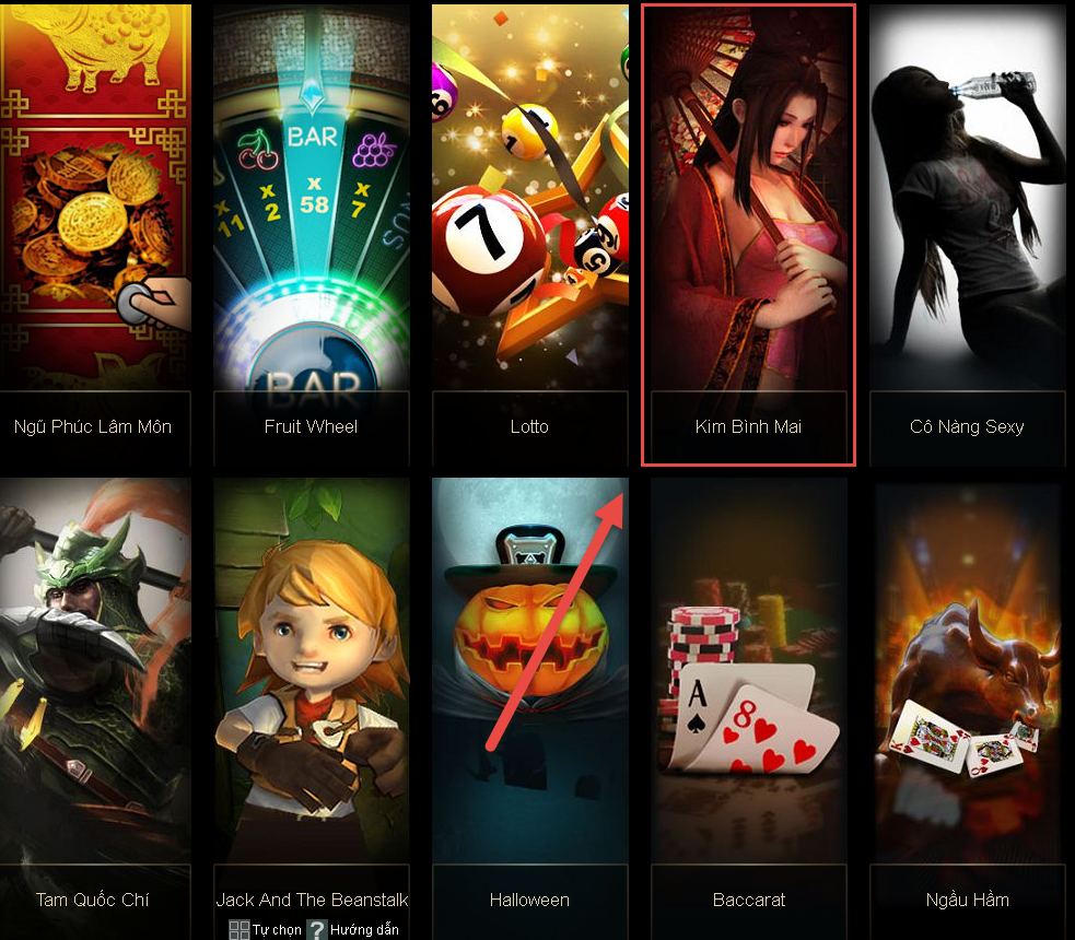 Vào game Kim Bình Mai