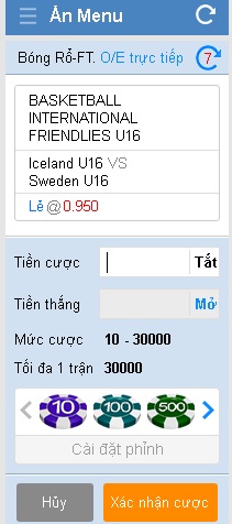 Tỷ lệ cược bóng rổ