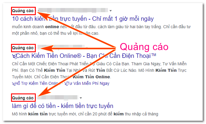 quảng cáo kiếm tiền online