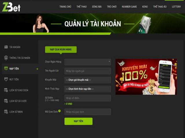 Đăng nhập vào nhà cái zbet dễ dàng và nhanh chóng