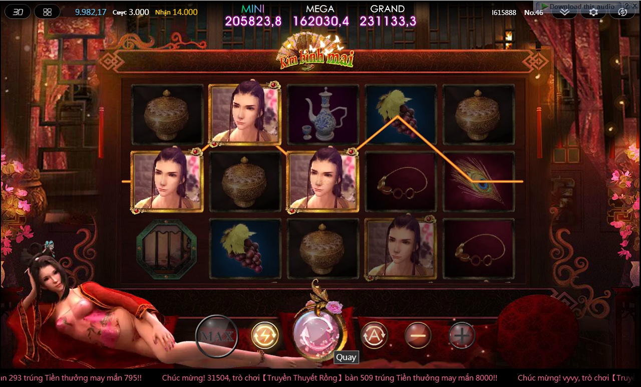 trò nổ hũ kim bình mai trên Kubet