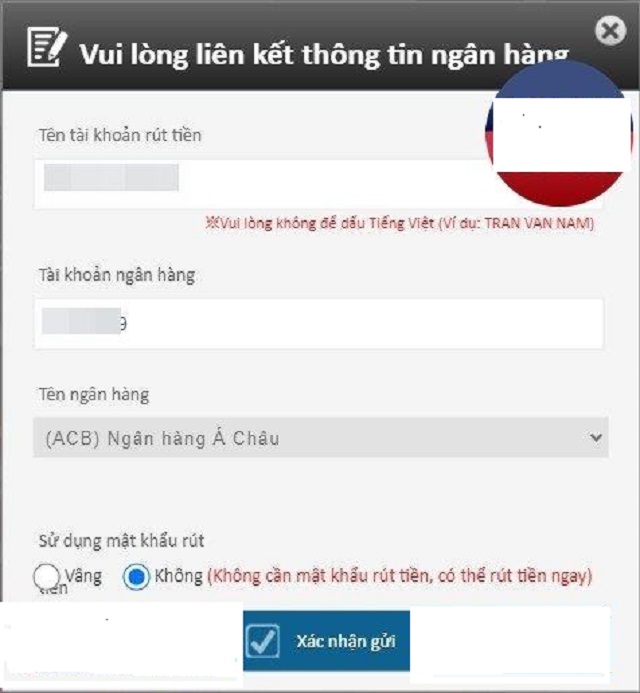 nạp tiền vào Wbet