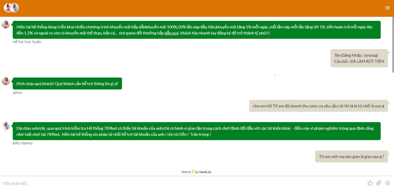 nhà cái 789bet lừa đảo