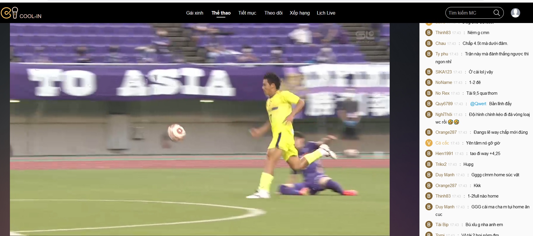 xem trực tiếp bóng có MC bình luận