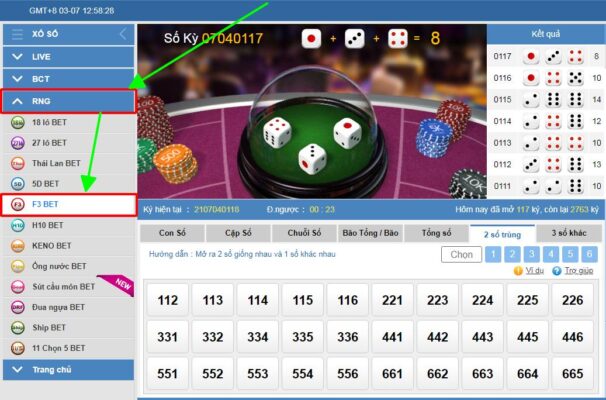 vào game f3 bet tại kubet