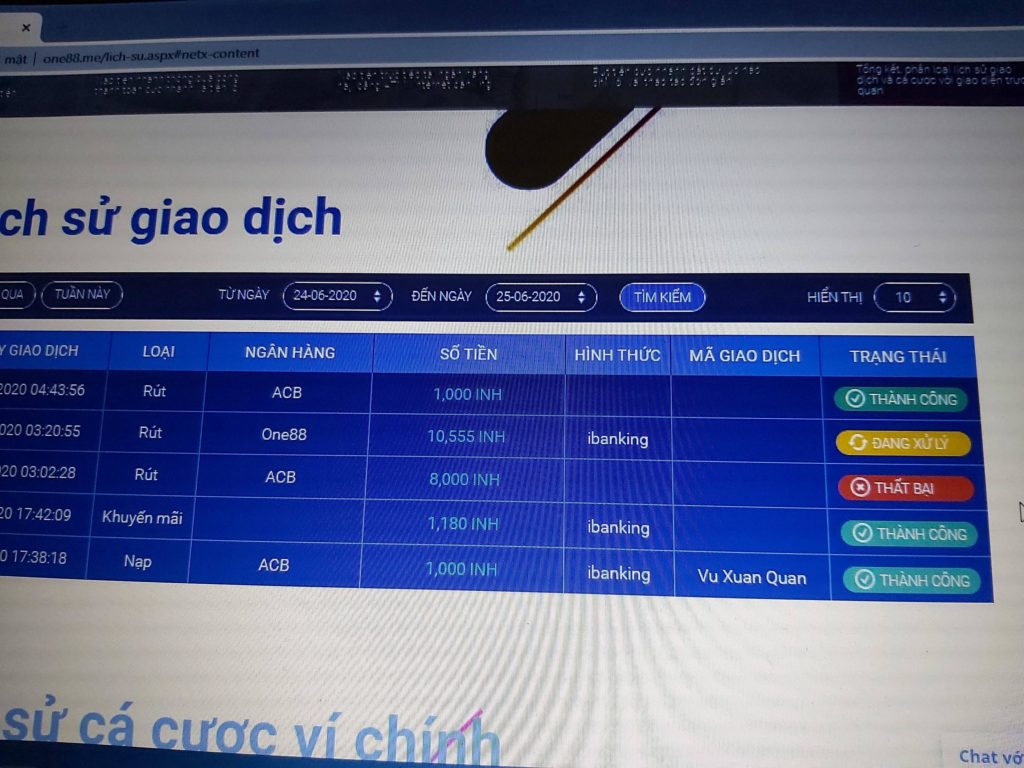 Thông tin về lừa đảo của ONE88-Ảnh chụp màn hình