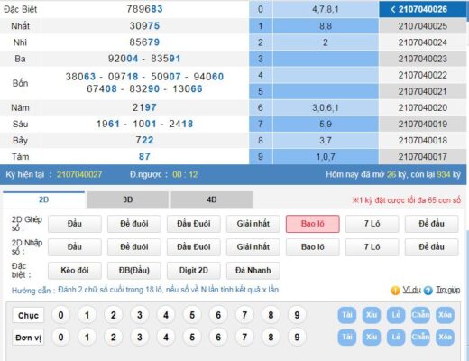 giao diện chơi 18 lô bet như thế nào