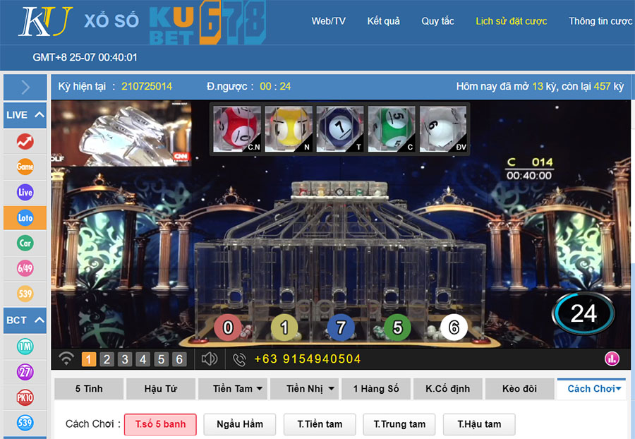 Đặt cược lô đề 5 banh tại Kubet