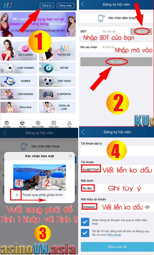 4 bước đăng ký kubet