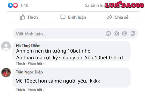 Trang web cá cược 10bet lừa đảo