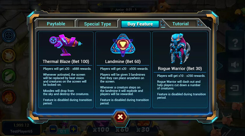 Người chơi có thể chọn mua các kỹ năng khác nhau