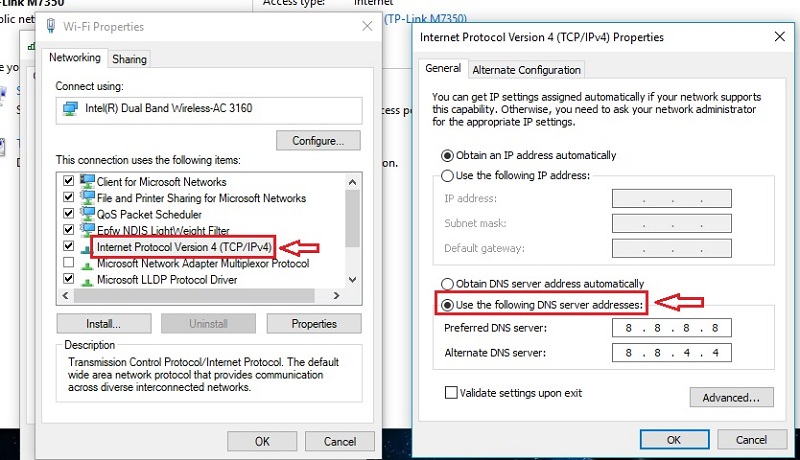 đổi dns vào vegas