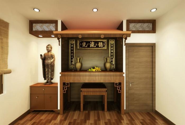 Theo chiều cao bàn thờ tiêu chuẩn của các lỗ cấm