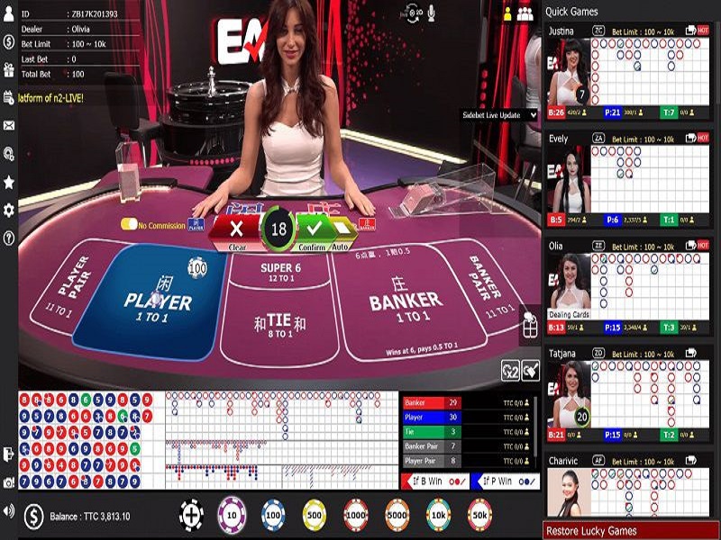 Cách chơi baccarat tại sòng bạc bet365