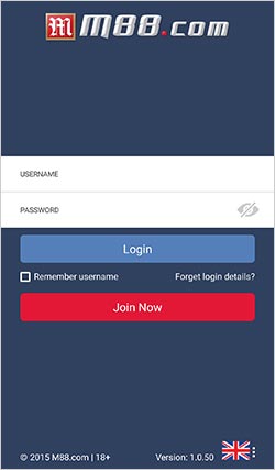 cài đặt ứng dụng di động M88