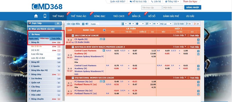 hướng dẫn cá độ bóng đá tại nhà cái cmd368