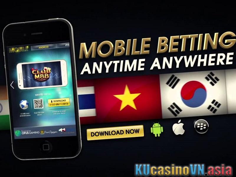 cách vào M88 bằng điện thoại