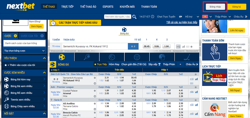 hướng dẫn đăng nhập tài khoản nextbet