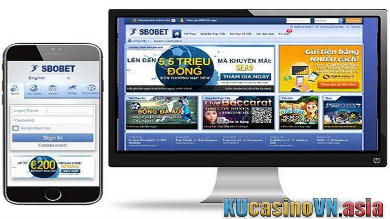 Phiên bản di động của Sbobet