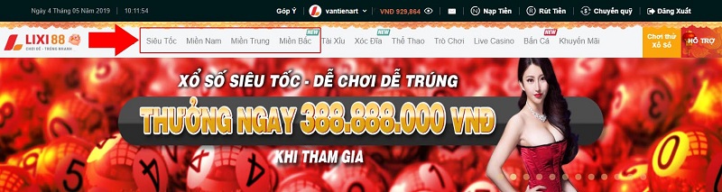 Chọn đài xổ số