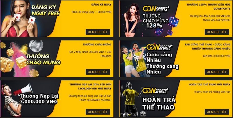 Khuyến mãi GDWbet
