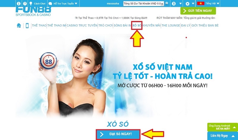 Đăng nhập vào trang web sòng bạc Fun88