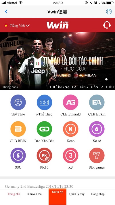 hướng dẫn cá cược di động vwin