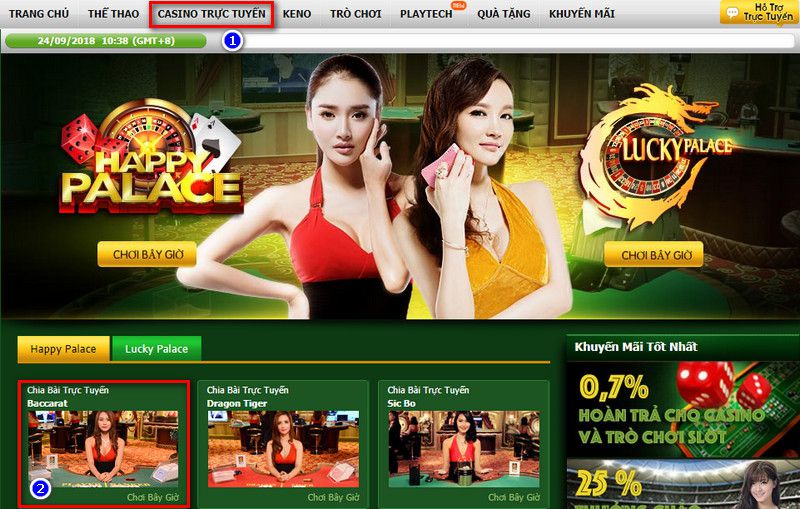 Cách chơi baccarat tại nhà cái happy8