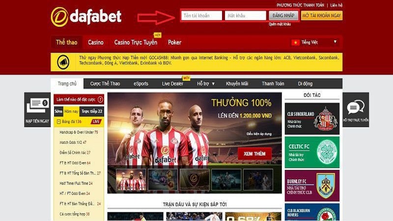 Hướng dẫn chi tiết cách nhập dafabet