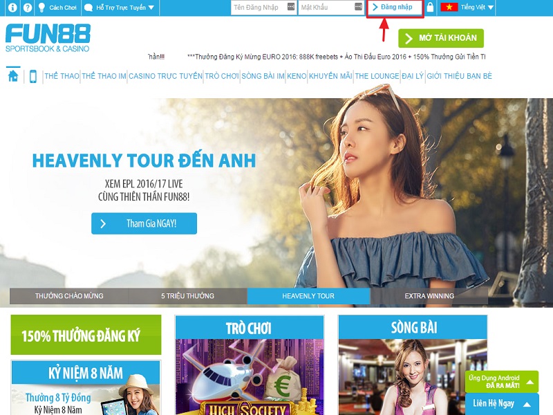 Hướng dẫn cách đăng ký Fun88