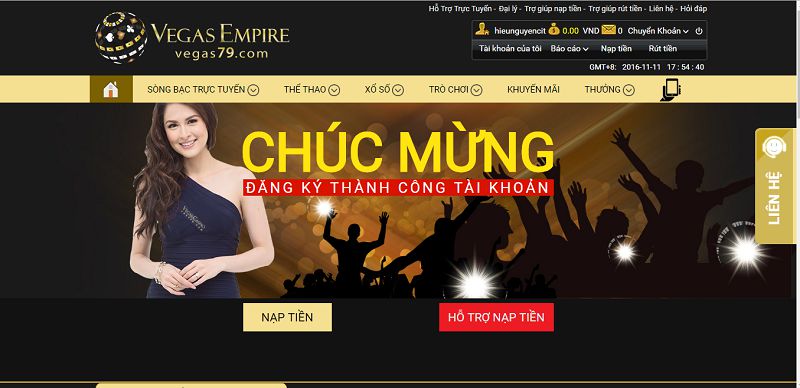 Xác nhận đăng ký sòng bạc Vegas