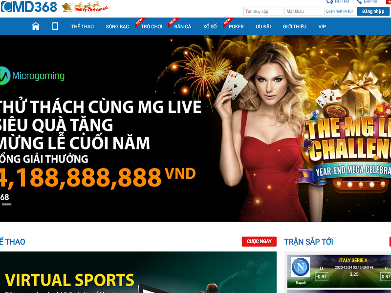 Khuyến mãi nạp tiền trên Cmd368