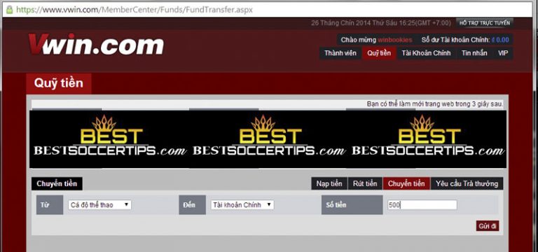 hướng dẫn rút tiền vwin