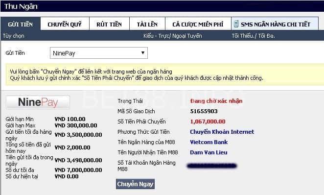 nhấn nút xác nhận