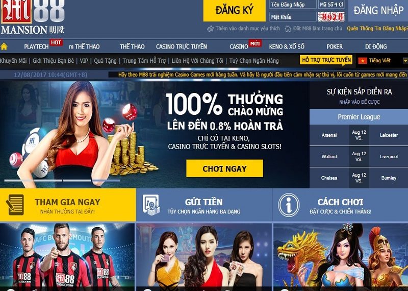 Đăng nhập vào tài khoản M88 của bạn