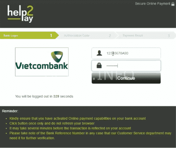 nhập tên người dùng và mật khẩu