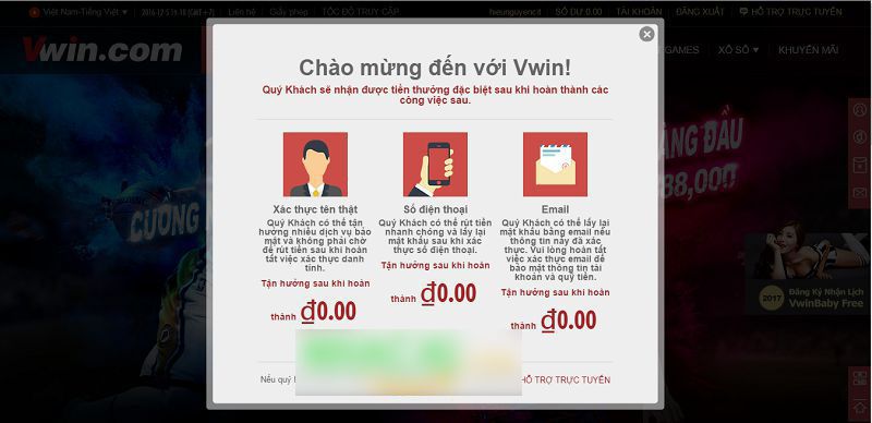 Hướng dẫn đăng ký tài khoản vwin