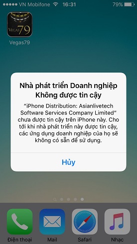 Ứng dụng di động sòng bạc Vegas