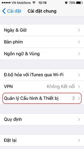  Chọn Quản lý thiết bị di động Vegas Casino