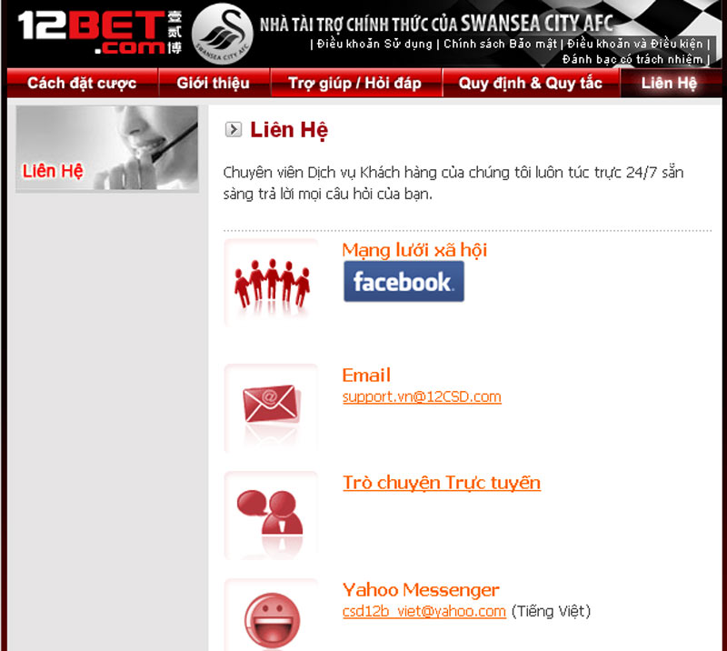 Số tài khoản 12bet