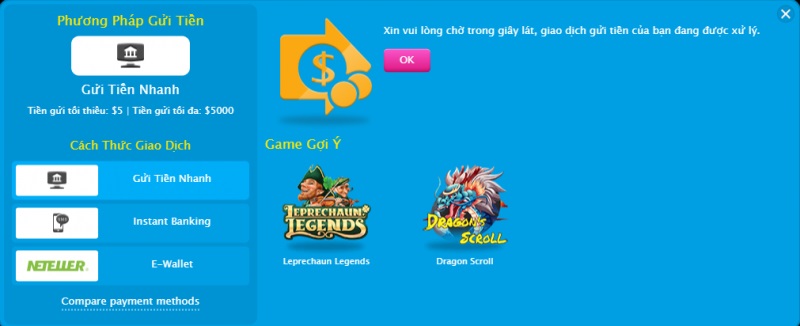 chuyển tiền thành công