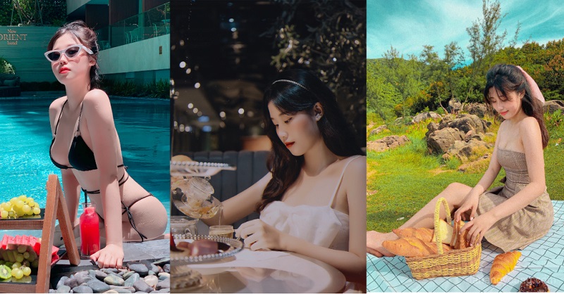 Lưu Ái quyến rũ trong bộ bikini