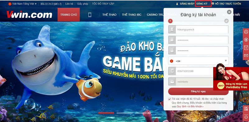 hướng dẫn đăng ký vvin