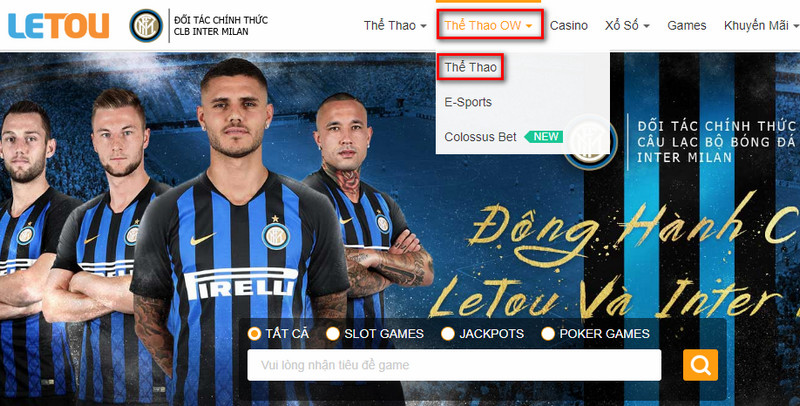 Chọn sản phẩm cá cược