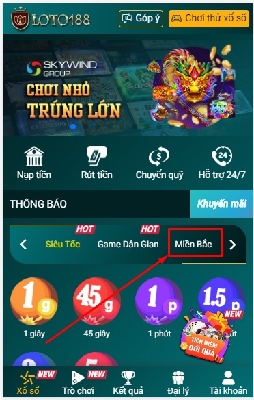Hướng dẫn cách chơi loto trên loto188 trên điện thoại